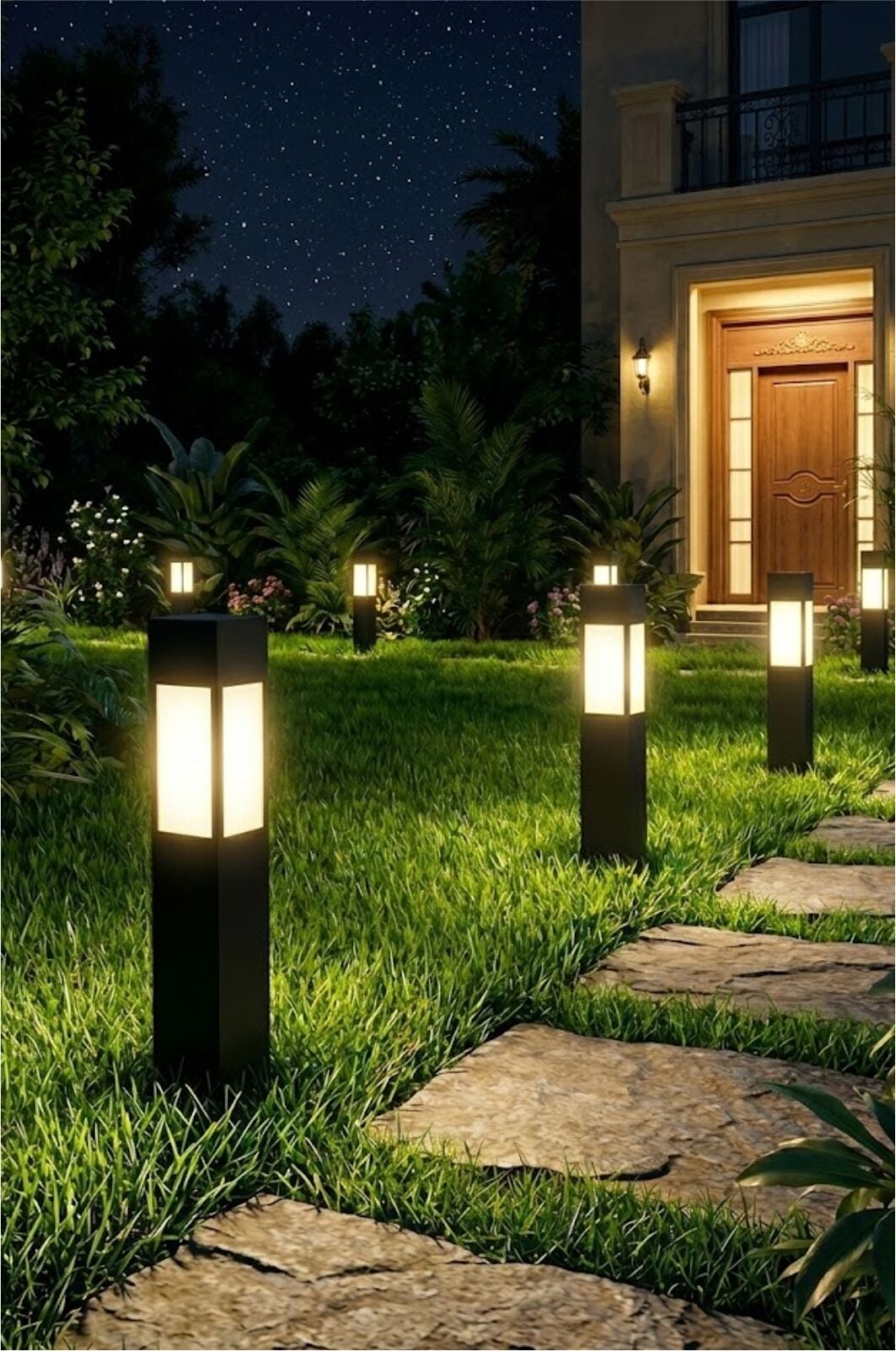 Bollard Aydınlatma Hevsel 50cm Bahçe Aydınlatması