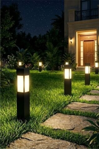 Bollard Aydınlatma Hevsel 50cm Bahçe Aydınlatması