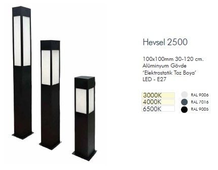 Hevsel 50cm. Bahçe, Site, Yürüme Yolu Aydınlatma Bollard