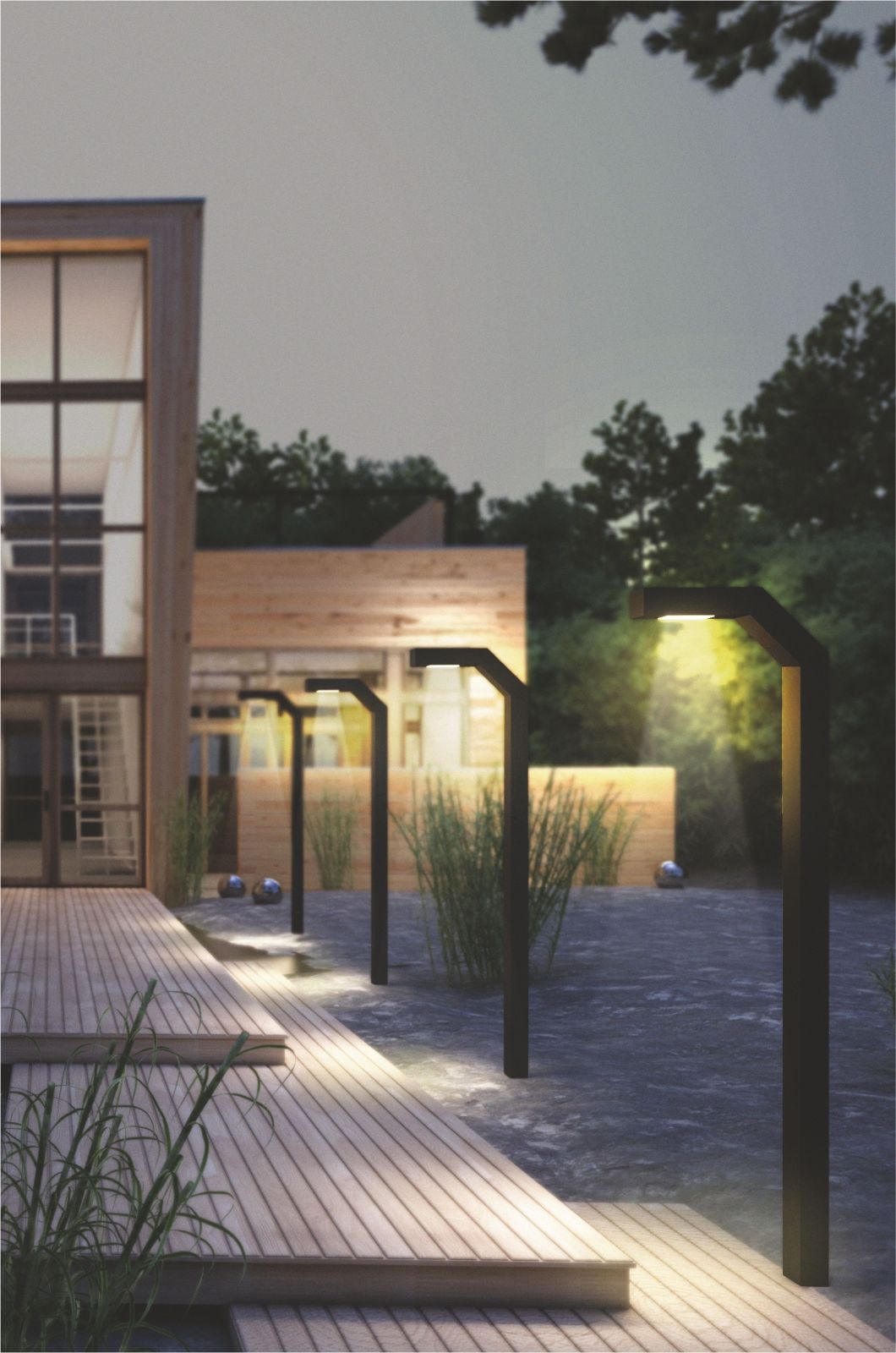 Göksu 250cm. Aydınlatma Direği, Bahçe, Site, Yürüme Yolu Aydınlatma