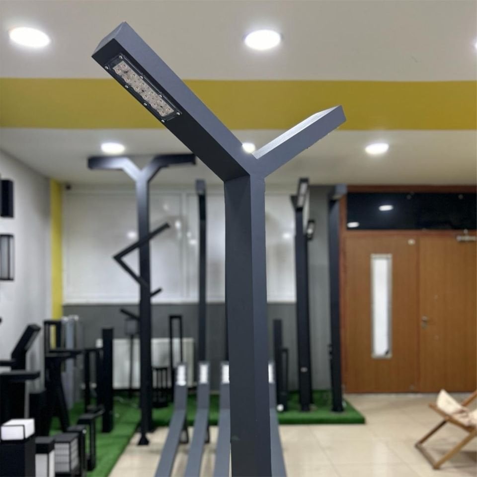 Erciyes 250cm. Çift Kollu Bahçe Led Aydınlatma Direği