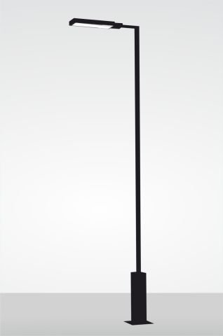 Bollard Aydınlatma Yavuz 100w Solar  Güneş Enerjili Bahçe Aydınlatma Direği 250cm