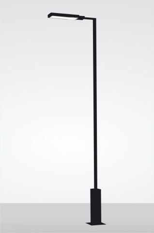 Bollard Aydınlatma Yavuz 100w Solar  Güneş Enerjili Bahçe Aydınlatma Direği 250cm