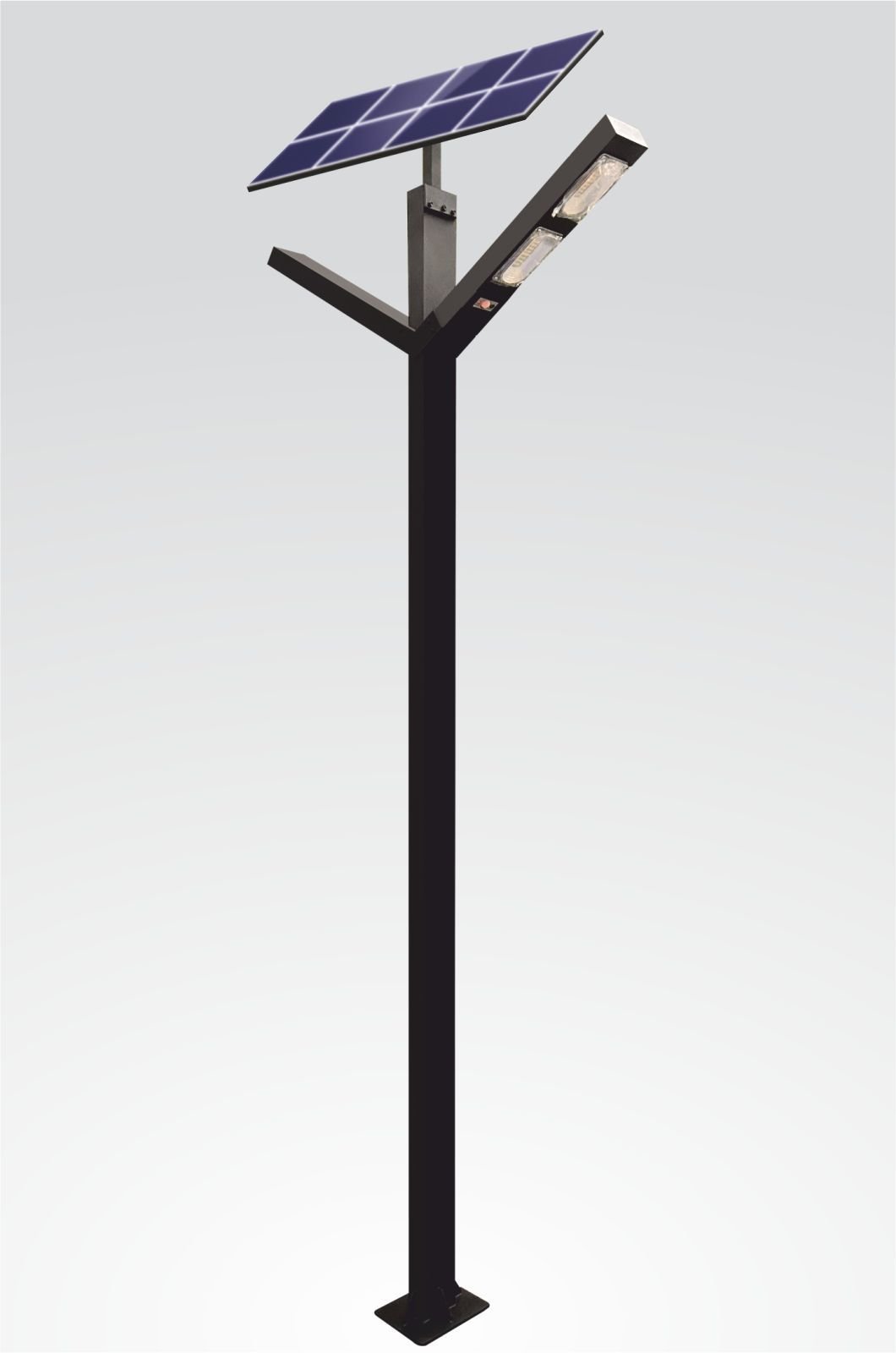 Bollard Mercan 2x100W 300cm. Güneş Enerjili Sokak Aydınlatma Direği, Solar Bahçe Aydınlatma Direk