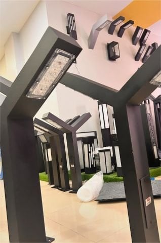 Erciyes Çift Kollu Led 60cm. Yürüme Yolu Bahçe Aydınlatma Direği