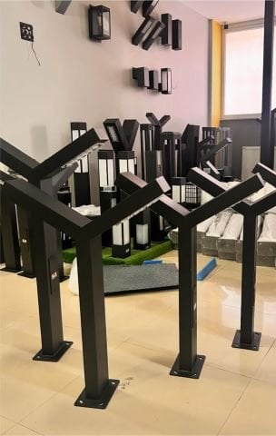 Erciyes Çift Kollu Led 60cm. Yürüme Yolu Bahçe Aydınlatma Direği
