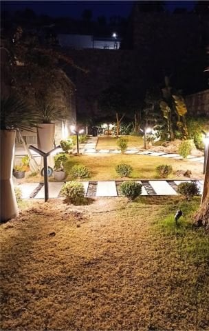 Erciyes Çift Kollu Led 60cm. Yürüme Yolu Bahçe Aydınlatma Direği