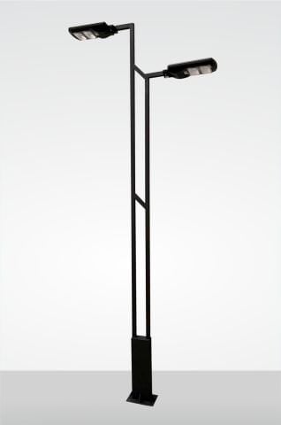 Luras 300cm. Solar Güneş Enerjili Bahçe Aydınlatma Direği 2x120 Watt Projektör Dahil