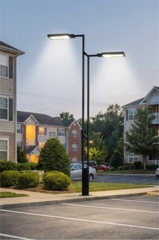 Bollard Aydınlatma Luras 2X120W 300cm. Güneş Enerjili Bahçe Aydınlatma Direği