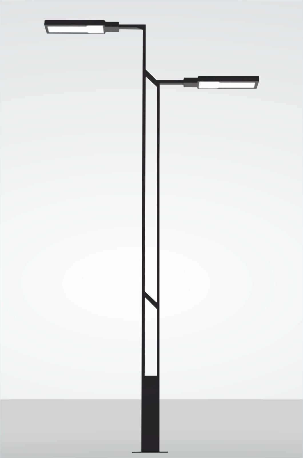 Luras 300cm. Solar Güneş Enerjili Bahçe Aydınlatma Direği 2x120 Watt Projektör Dahil