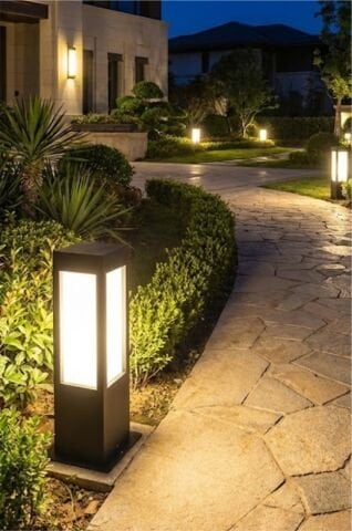 Bollard Aydınlatma Hevsel 35cm Bahçe Aydınlatması