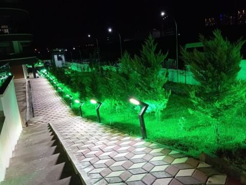 Bollard Evran 60cm. Çift Yönlü Led Yürüme Yolu Bahçe Aydınlatma