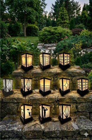 Bollard Aydınlatma Set Üstü Bahçe Aydınlatması 35CM