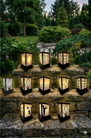 Bollard Aydınlatma Set Üstü Bahçe Aydınlatması 35CM