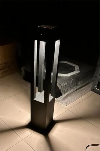 Fırat 60cm Güneş Enerjili, Bollard Bahçe Aydınlatma, Yürüme Yolu Aydınlatma