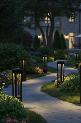 Bollard Aydınlatma Fırat Solar  Bahçe Aydınlatması 60CM