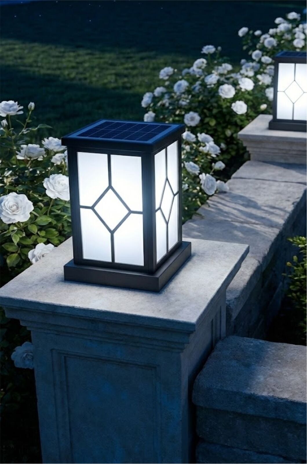 Bollard Aydınlatma Set Üstü Solar Aydınlatma 50w