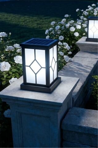 Bollard Aydınlatma Set Üstü Solar Aydınlatma 50w