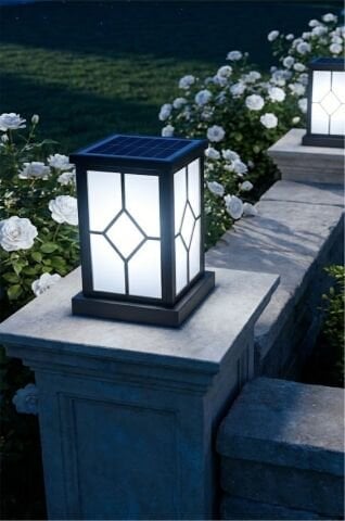 Bollard Aydınlatma Set Üstü Solar Aydınlatma 50w