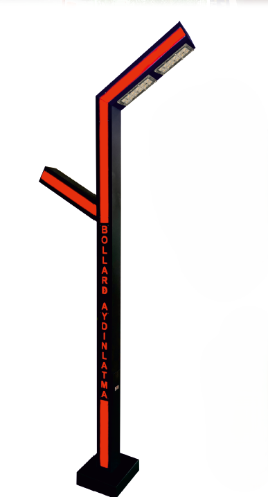 250 CM Özel Yazılı Ambiyans Ledli Dış Mekan Aydınlatma Led Direk, Benzin İstasyonu, Otel, Villa, Site, Konut, Cafe, Restaurant Dış Mekana Aydınlatma Direkleri