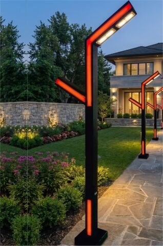 Bollard Aydınlatma Mihran Ambiyans Aydınlatma Direği 250CM