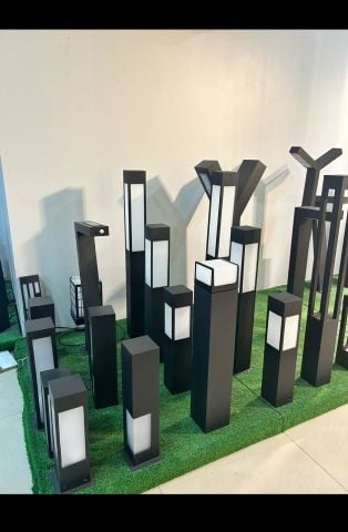Bollard Hevsel 75cm. Bahçe Aydınlatması, Yürüme Yolu Aydınlatma Alüminyum Gövde