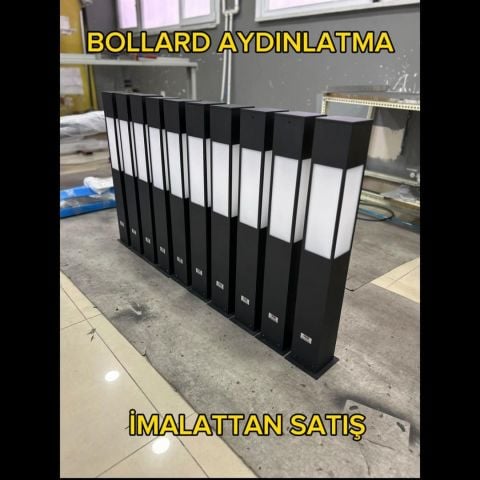 Bollard Hevsel 75cm. Bahçe Aydınlatması, Yürüme Yolu Aydınlatma Alüminyum Gövde