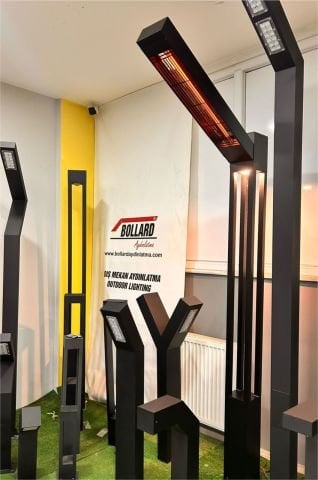 Elektrikli Isıtıcılı Led Aydınlatma Direği 250CM Dış Mekan
