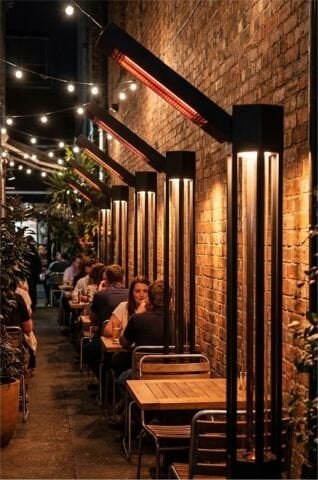 Bollard Aydınlatma Dış Mekan Isıtıcı Direk 250CM