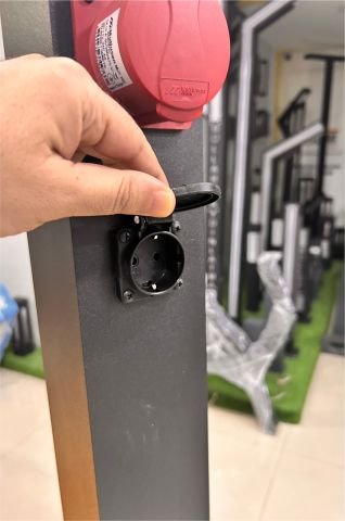 Bollard Dış Mekan Bahçe 100cm Araç Şarz Prizi 380-220 Volt