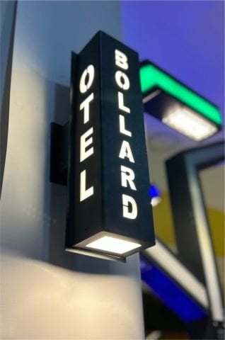 Bollard Dış Mekan Cafe, Otel, Kapı No Aplik İstenilen Yazılı Logolu Aplik 40 cm.