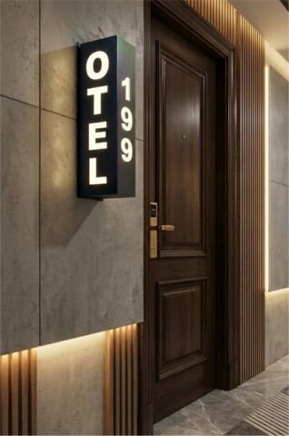 Bollard Aydınlatma Logo Aplik 40CM