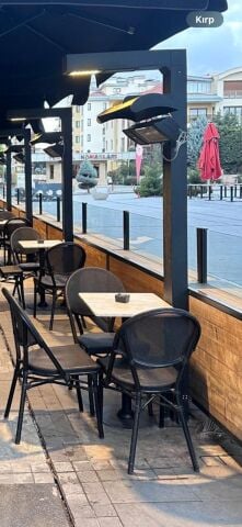 Dış Mekan Cafe, Bahçe, Isıtıcılı Led Aydınlatma Direği 230cm