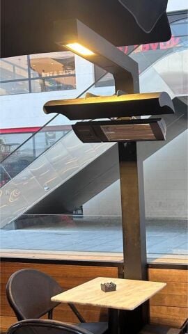 Dış Mekan Cafe, Bahçe, Isıtıcılı Led Aydınlatma Direği 200cm
