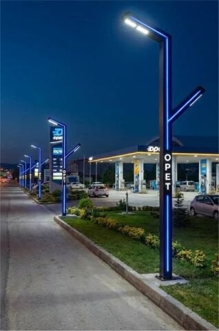 Bollard Aydınlatma Mihran İstasyon Aydınlatma Direği 600CM