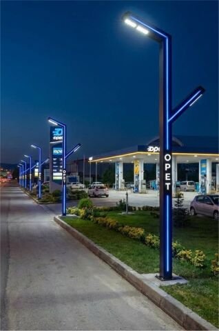 Bollard Aydınlatma Mihran İstasyon Aydınlatma Direği 600CM