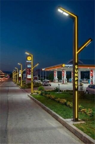 Bollard Aydınlatma Mihran İstasyon Aydınlatma Direği 600CM