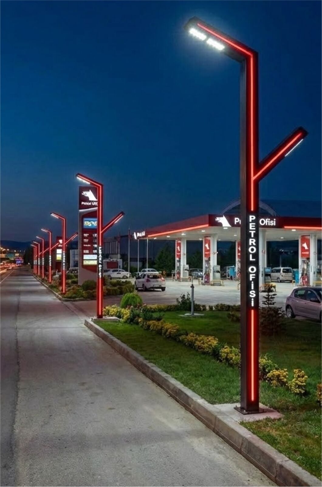 Bollard Aydınlatma Mihran İstasyon Aydınlatma Direği 600CM